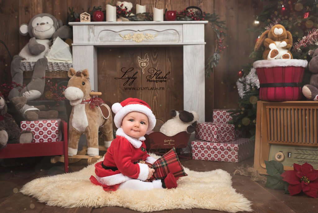 shooting photo de noël avec photographe Les arcs