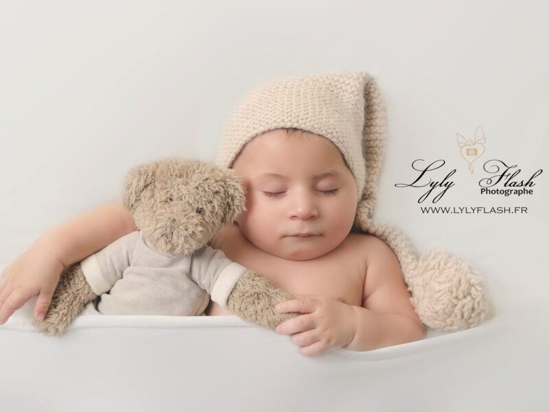 bébé dort en shooting photo