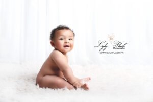 magnifique bébé métisse de Brignoles en shooting photo