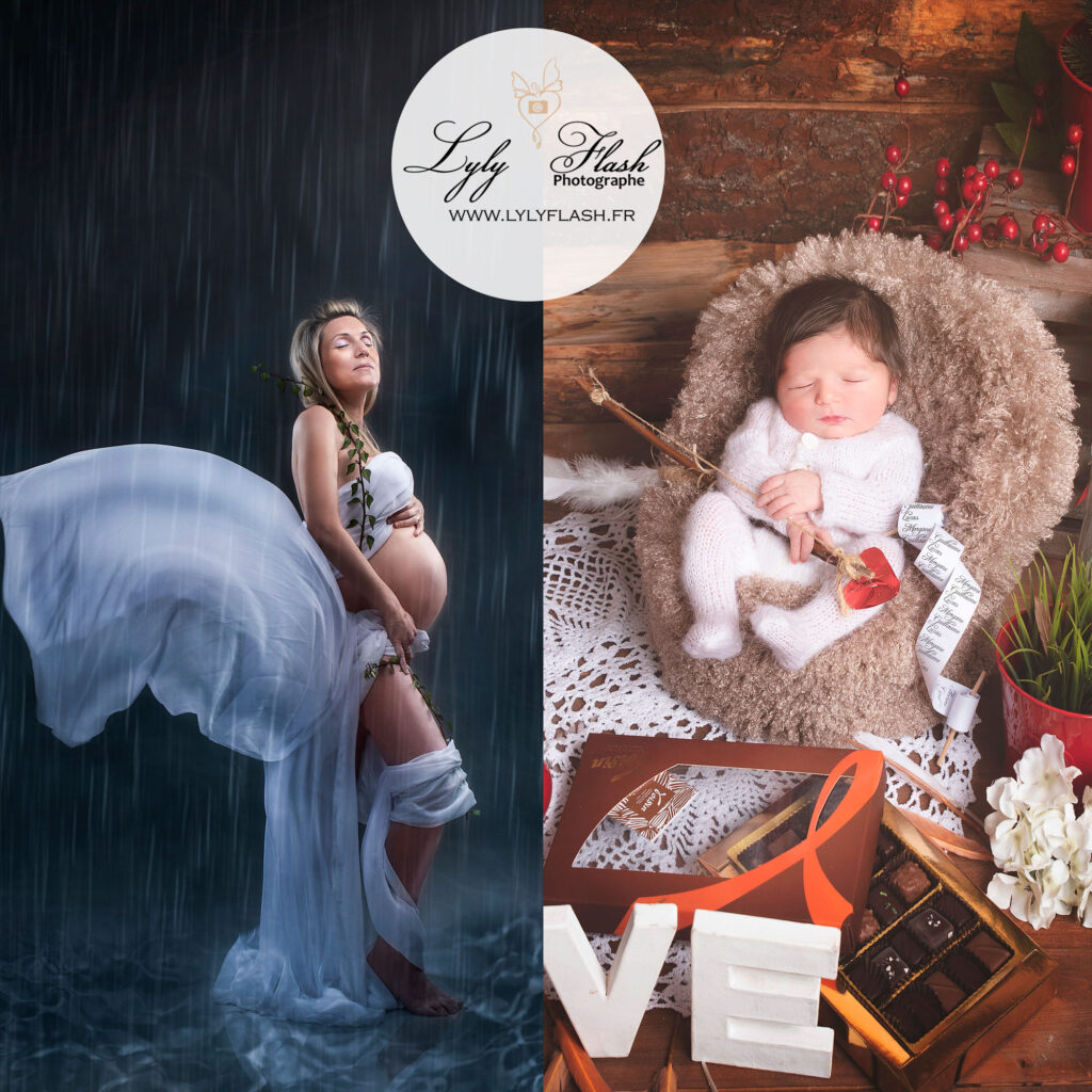 photo artistique naissance et grossesse en studio Lille