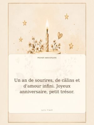 Un an de sourires, de câlins et d'amour infini. Joyeux anniversaire, petit trésor.