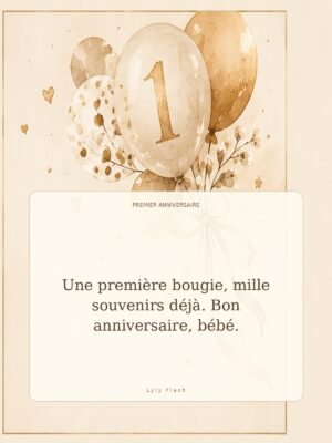 Une première bougie, mille souvenirs déjà. Bon anniversaire, bébé.