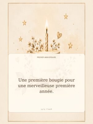 Une première bougie pour une merveilleuse première année.
