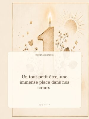 Un tout petit être, une immense place dans nos cœurs.
