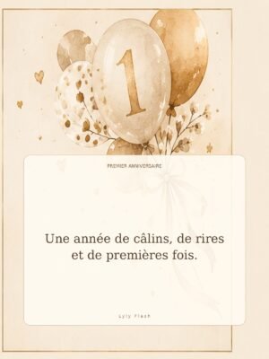 Une année de câlins, de rires et de premières fois.