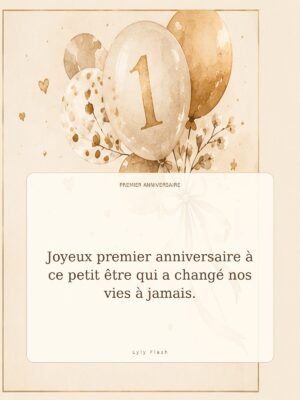 Joyeux premier anniversaire à ce petit être qui a changé nos vies à jamais.