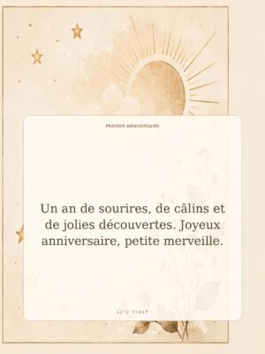 Un an de sourires, de câlins et de jolies découvertes. Joyeux anniversaire, petite merveille.