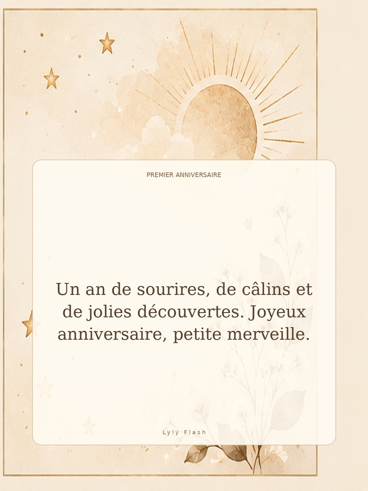 Un an de sourires, de câlins et de jolies découvertes. Joyeux anniversaire, petite merveille.