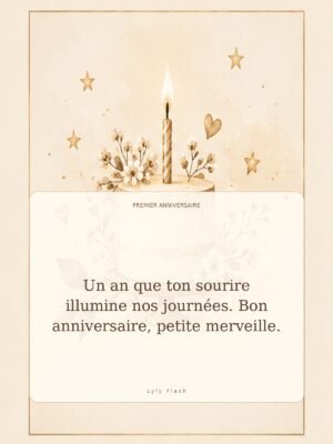 Un an que ton sourire illumine nos journées. Bon anniversaire, petite merveille.