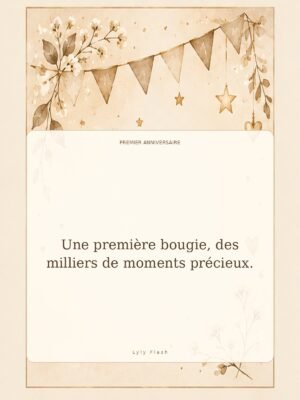 Une première bougie, des milliers de moments précieux.