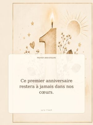 Ce premier anniversaire restera à jamais dans nos cœurs.