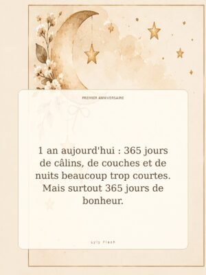 1 an aujourd'hui : 365 jours de câlins, de couches et de nuits beaucoup trop courtes. Mais surtout 365 jours de bonheur.