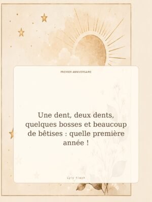 Une dent, deux dents, quelques bosses et beaucoup de bêtises : quelle première année !