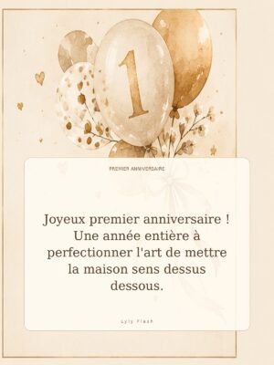Joyeux premier anniversaire ! Une année entière à perfectionner l'art de mettre la maison sens dessus dessous.