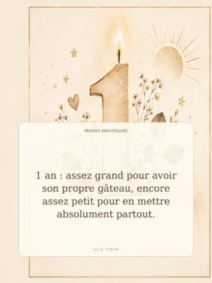 1 an : assez grand pour avoir son propre gâteau, encore assez petit pour en mettre absolument partout.