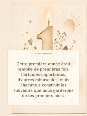 Cette première année était remplie de premières fois. Certaines importantes, d'autres minuscules, mais chacune a construit les souvenirs que nous garderons de tes premiers mois.