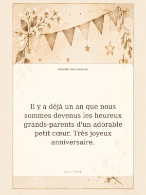 Il y a déjà un an que nous sommes devenus les heureux grands-parents d'un adorable petit cœur. Très joyeux anniversaire.