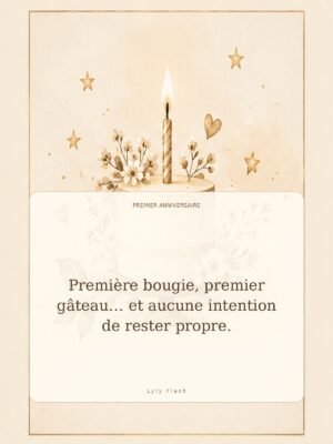 Première bougie, premier gâteau… et aucune intention de rester propre.
