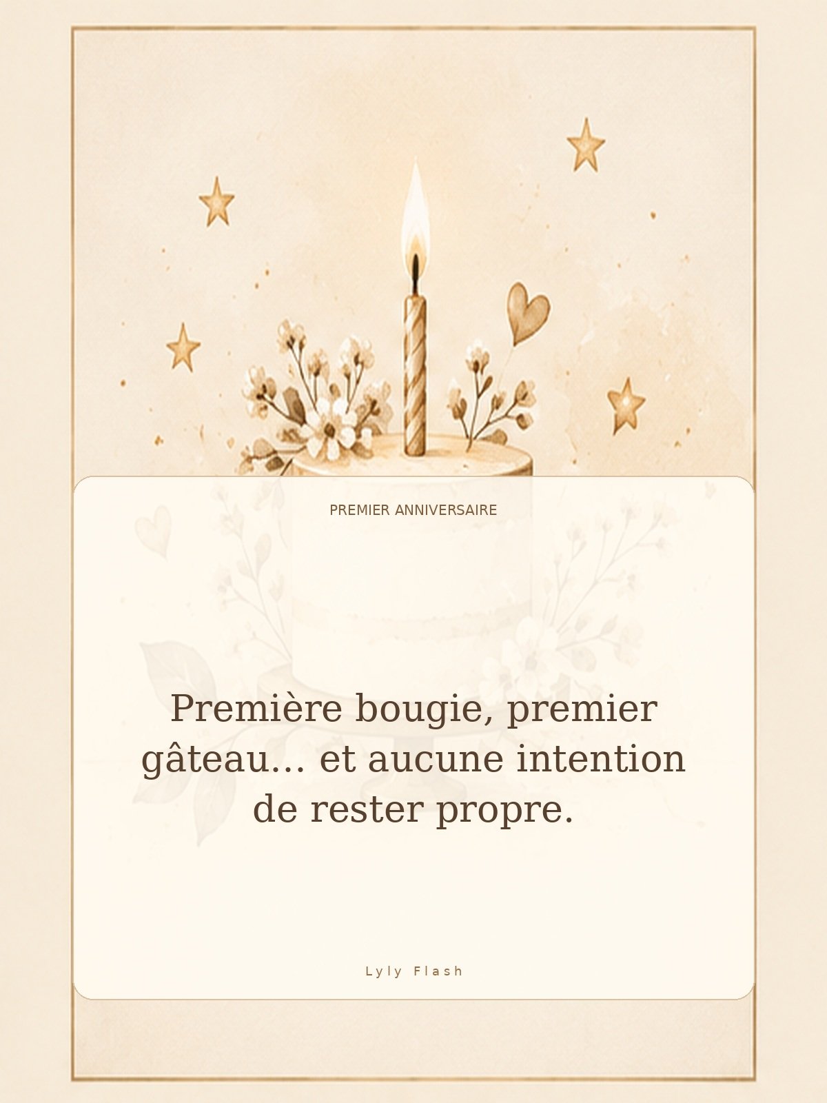 Première bougie, premier gâteau… et aucune intention de rester propre.