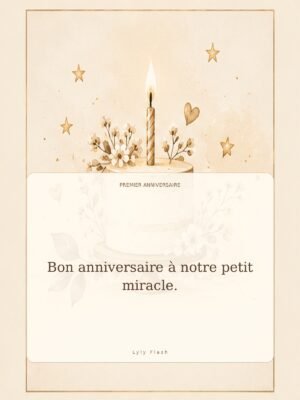 Bon anniversaire à notre petit miracle.