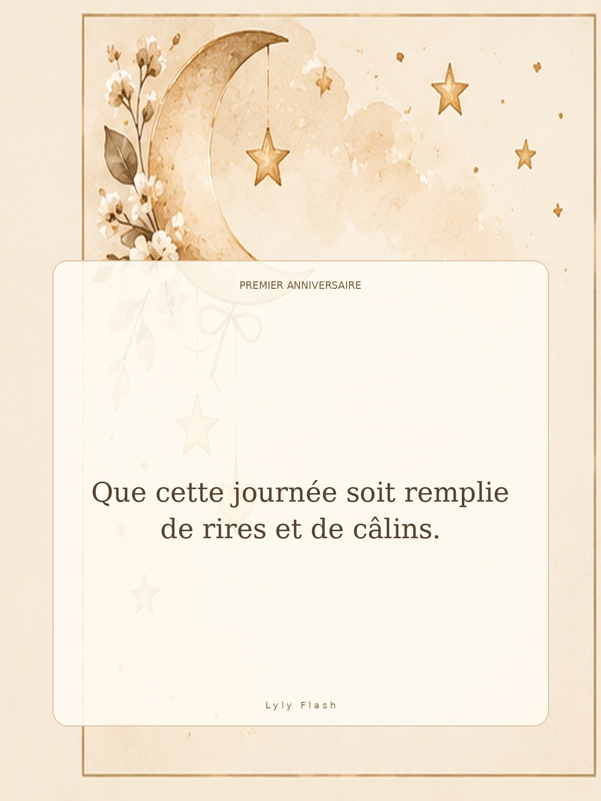 Que cette journée soit remplie de rires et de câlins.