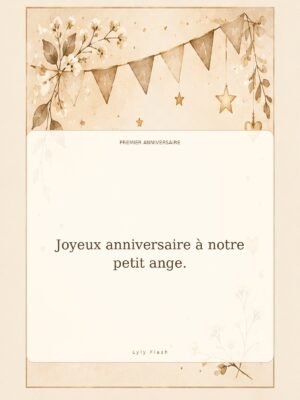 Joyeux anniversaire à notre petit ange.