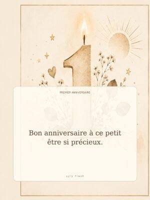 Bon anniversaire à ce petit être si précieux.