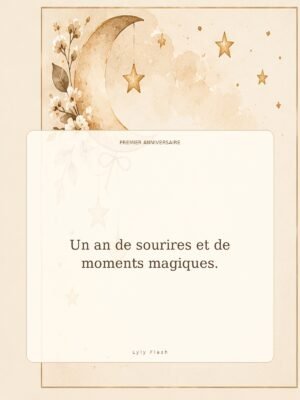 Un an de sourires et de moments magiques.