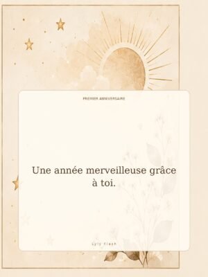 Une année merveilleuse grâce à toi.