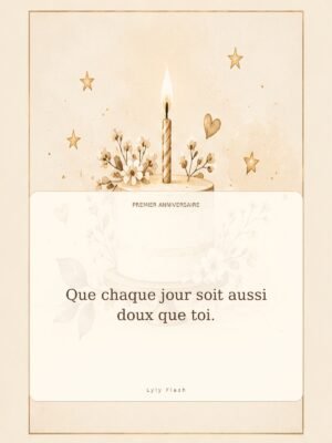 Que chaque jour soit aussi doux que toi.