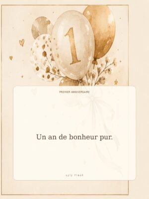 Un an de bonheur pur.