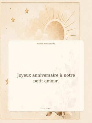 Joyeux anniversaire à notre petit amour.