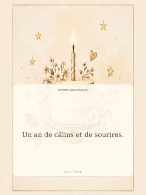 Un an de câlins et de sourires.