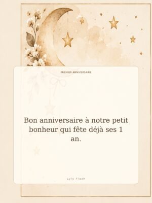 Bon anniversaire à notre petit bonheur qui fête déjà ses 1 an.