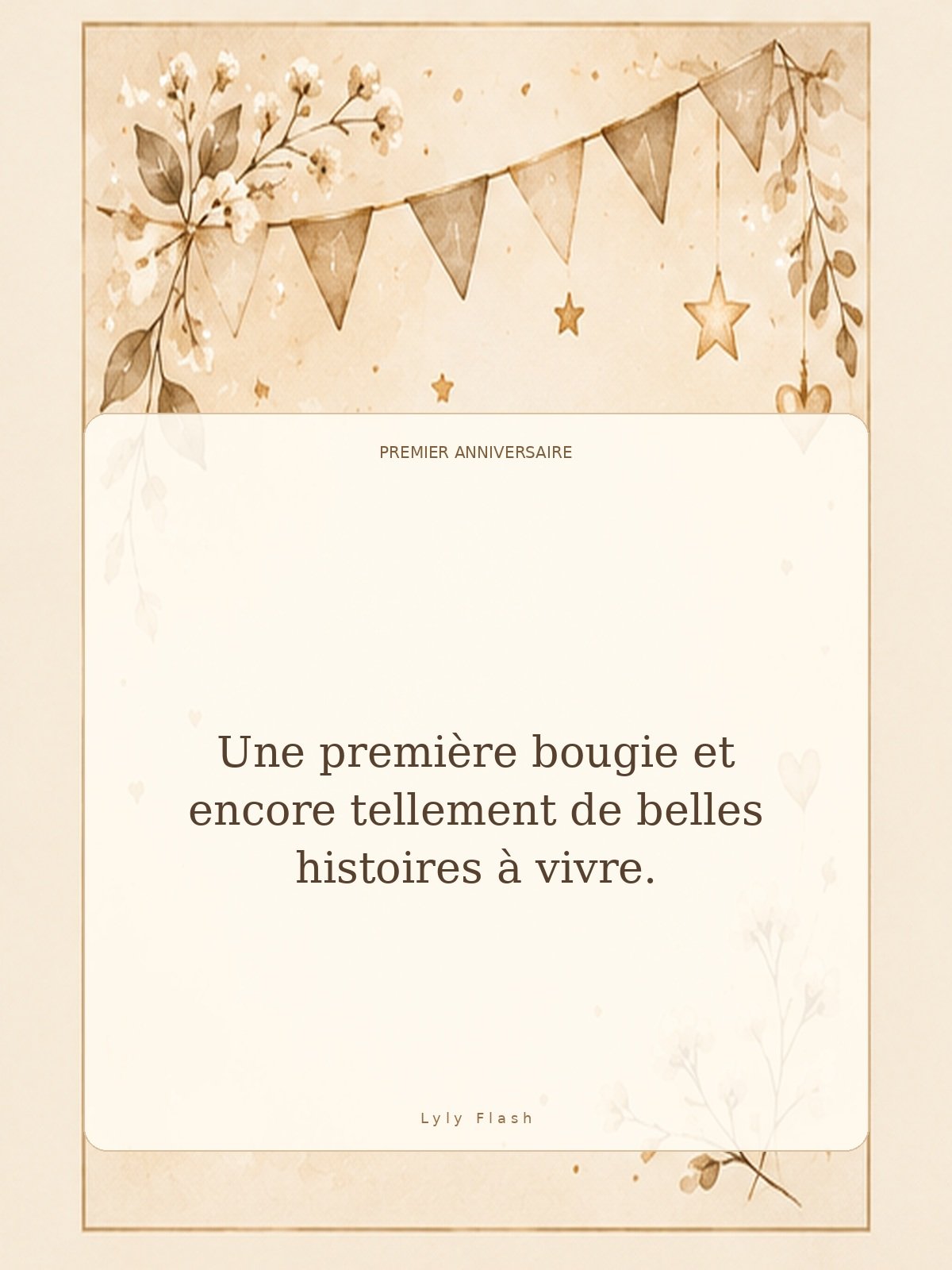 Une première bougie et encore tellement de belles histoires à vivre.