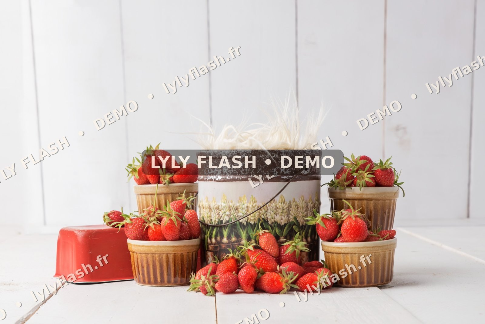 Pack Fraises – bois clair & bois foncé
